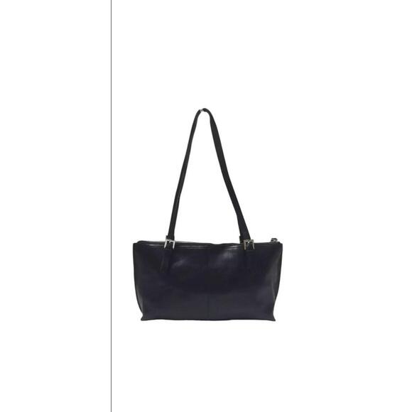 Hobo The Original Black Leather Double Handles Zip Tote Shoulder Bag - Picture 2 of 14